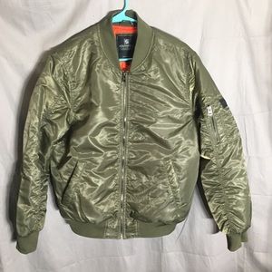 SouthPole Olive Green Zip Up Bomber